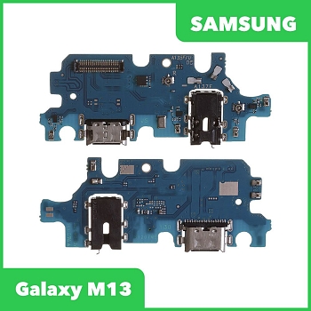 Разъем зарядки для телефона Samsung Galaxy M13 SM-M135 с разъемом гарнитуры и микрофоном