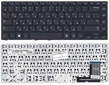 Клавиатура для ноутбука Samsung NP370R4E, NP450R4E, NP470R4E, NP470R4E-K01, черная